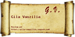 Gila Vaszilia névjegykártya